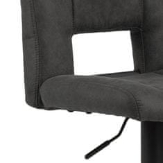 Actona Otočná barová židle Sylvie tmavě šedá/černá