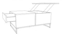 Matis Konferenční stolek DENVER - dub halifax/bílá lesk