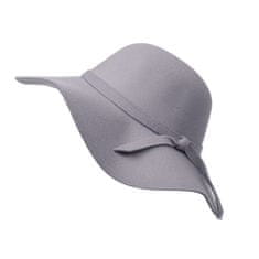 Aleszale Klasický dámský klobouk z plsti - šedá