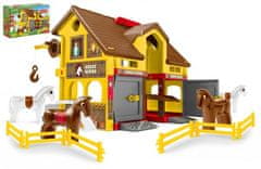 Wader Play House - Ranč s koňmi plast + kůň 59x39x15cm