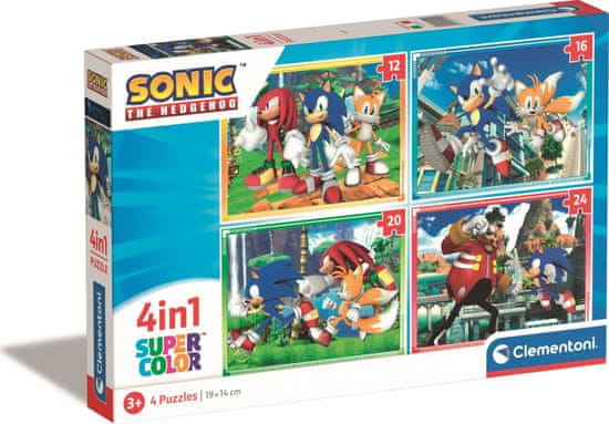 Clementoni Puzzle Sonic 4v1 (12+16+20+24 dílků)