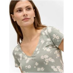 Orsay Světle zelené květované tričko ORSAY_160179-93 XS