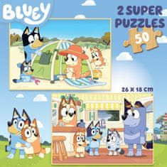 Educa Dřevěné puzzle Bluey 2x50 dílků