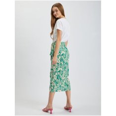 Orsay Krémovo-zelená dámská vzorovaná zavinovací midi sukně s příměsí lnu ORSAY_721139-857000 32