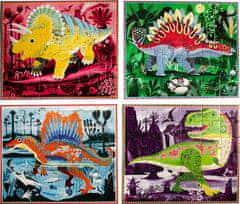 eeBoo Svítící puzzle Dinosauři 4x36 dílků