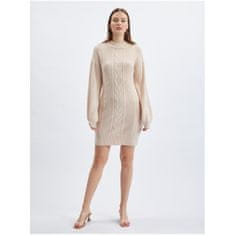 Orsay Béžové dámské svetrové šaty ORSAY_530396-029000 XS
