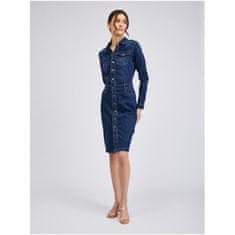 Orsay Tmavě modré dámské džínové šaty ORSAY_460146548000 38