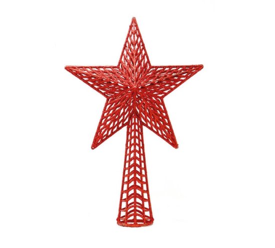 Guirca Vánoční špic na stromeček červený 37cm