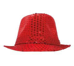 Guirca Párty klobouk červený se třpytkami