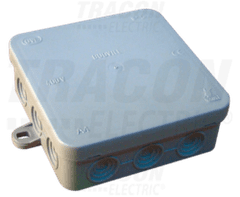 Tracon Electric Krabice instalační rozbočovací 100×100×40mm šedá IP54 PD100X100 Tracon electric