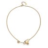 Originální dámský pozlacený náhrdelník Damu Crystal Blossoms 12289G