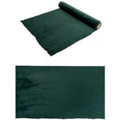 MojeParty Šerpa stolová Velur tmavě zelený 28 cm x 3 m