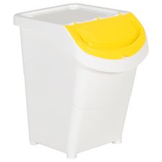 Vidaxl Stohovatelné odpadkové koše s víky 3 ks bílé PP 120 l