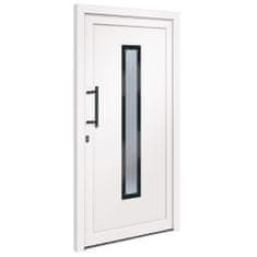 Vidaxl Vchodové dveře bílé 108 x 208 cm PVC