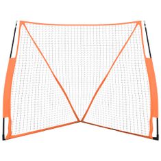 Greatstore Přenosná baseballová síť oranžová/černá 183x182x183cm polyester