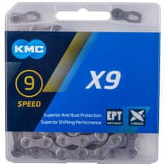 KMC řetěz X9 EPT stříbrný 114 čl. BOX