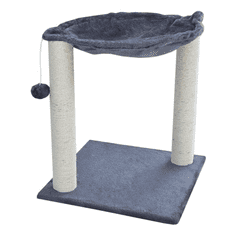 BB-Shop Tmavě šedý škrabák pro kočky, kočičí strom | Stojící houpací síť na sisalových sloupcích