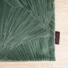 DESIGN 91 Běhoun na stůl Goja, zelený s lesklým vzorem 40 x 140 cm