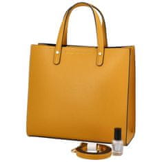 Delami Vera Pelle Luxusní dámská kožená kabelka do ruky Amada, žlutá