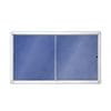 2x3 Interiérová vitrína s posuvnými dveřmi 97 x 70 cm (8xA4) modrý filc