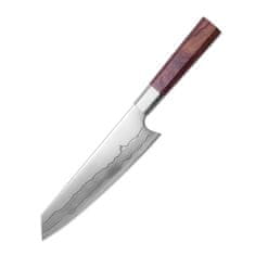 IZMAEL Damaškový kuchyňský nůž Kasugai-Hnědá KP14042