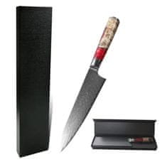 IZMAEL Damaškový kuchyňský nůž Hakusan-Chef/Červená KP14032