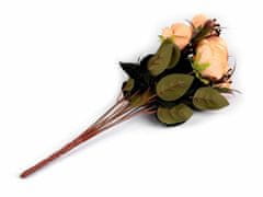 Kraftika 1svaz starorůžová sv. umělá kytice růže, umělé, květy