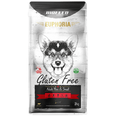 BIOFEED Euphoria Gluten Free Mini & Small Pro Psy Mini A Malých Plemen S Hovězím Masem 2kg