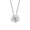 Půvabný stříbrný náhrdelník s růží ERN-ROSE-ZI
