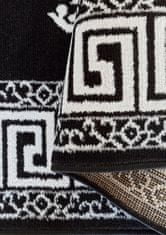 4sleep Kusový koberec SOHO-11 bíločerný Černá SOHO 30/30/120 120x170 Do 0,9cm Ornamenty