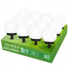 LUMILED 12x Solární zahradní lampa LED do země ATRIS 10cm