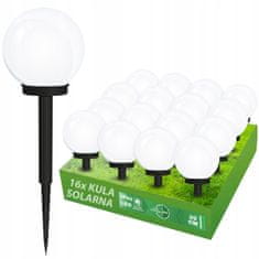 LUMILED 16x Solární zahradní lampa LED do země ATRIS 10cm
