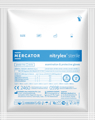 MERCATOR MEDICAL Sterilní vyšetřovací nitrilové rukavice Mercator NITRYLEX Sterile, 1 pár Velikost: S