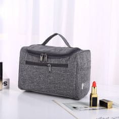 INNA Kosmetické pouzdro Toaletní taška Make Up Bag Make Up Bag Travel Bag Travelcosmetic s rukojetí pro přenášení v šedé barvě KOSCUBA-13