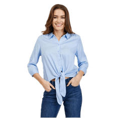 Orsay Světle modrá dámská košile s uzlem ORSAY_600235-530000 44