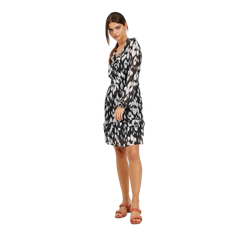 Orsay Bílo-černé dámské vzorované šaty ORSAY_442280-660000 38