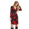 Červeno-černé dámské květované šaty ORSAY_471692-660000 36