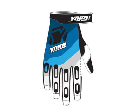 YOKO Motokrosové rukavice YOKO TWO černo/bílo/modré M (8) 67-226707-8
