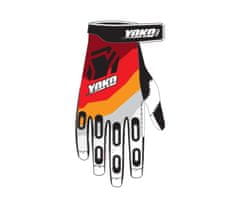 YOKO Motokrosové rukavice YOKO TWO černo/bílo/červené L (9) 67-226706-9