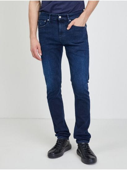Calvin Klein Tmavě modré pánské skinny fit džíny Calvin Klein Jeans