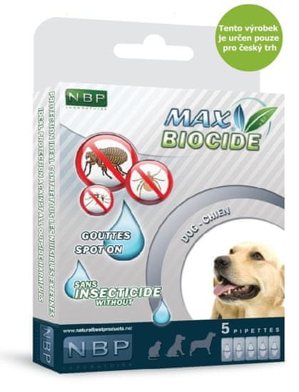 Max Biocide Spot-on Dog repelentní kapsle, pes 5 x 1 ml !CZ!
