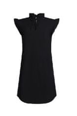 ZOSO černé šaty s výstřihem do V bez rukávů a volánky Velikost: XL