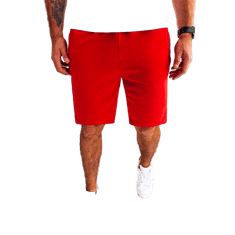 Dstreet Pánské teplákové šortky SIMANO červené sx2222 XL