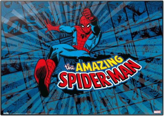 CurePink Podložka na psací stůl Marvel: Spiderman (49,5 cm x 34,5 cm)