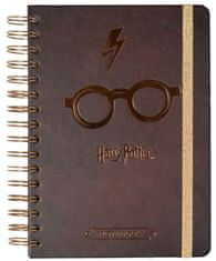 CurePink Blok Harry Potter: Brýle (A5 14,8 x 21,0 cm)