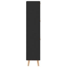 Greatstore Botník černý 52 x 25 x 120 cm kompozitní dřevo