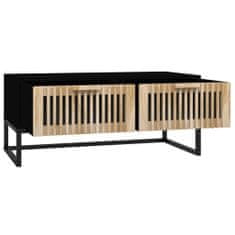 shumee Konferenční stolek černý 80x40x35 cm kompozitní dřevo a železo