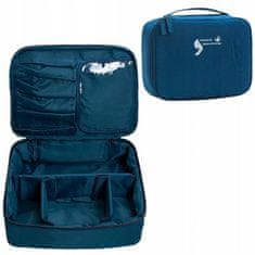 INNA Kosmetický kufřík Toaletní taška Make Up Bag Make Up Case Cestovní taška Beauty Case s rukojetí Brush Organizér v námořnické modři KOSFLORIDA-4