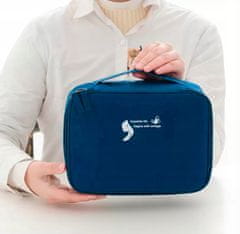 INNA Kosmetický kufřík Toaletní taška Make Up Bag Make Up Case Cestovní taška Beauty Case s rukojetí Brush Organizér v námořnické modři KOSFLORIDA-4