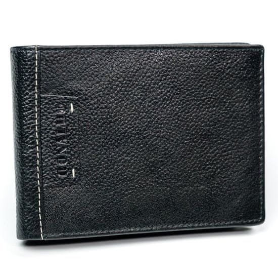 RONALDO Pánská kožená peněženka Solt černá